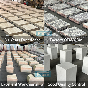 현대 라운드 탑 베이지 석회화 커피 테이블 낮은 라운드 실린더 주각 거실 럭셔리 자연 맞춤형 티 테이블 - Product Image 5