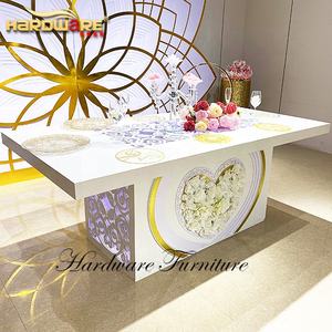 القلب شكل كعكة عرض مركز المرحلة مجموعة منضدة الخشب الحب الجدول الزفاف - Product Image 4