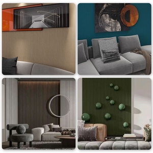 Pannello Moderno in WPC con Motivo a Graticolatura e Venature del Legno, Semicircolare e Arcuato per <span class=keywords><strong>Pareti</strong></span> di Fondo e Soffitti - Product Image 4