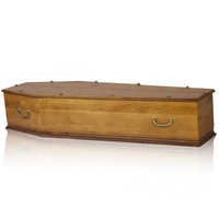 Couvercle plat en bois de style australien, cercueil de pologne JS-E1210, cercueil en carton