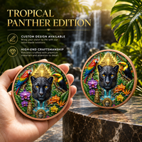 Pièce de monnaie en cuivre 1 oz 999, motif animal de la forêt tropicale, relief 3D, couleur UV inaltérable, art de la biodiversité