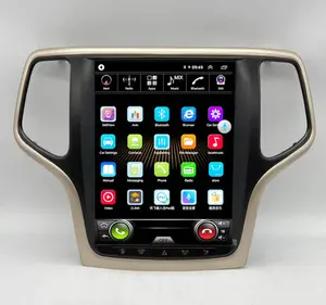 Kit multimídia automotivo com dvd rádio, android 12 8 + 128gb, player de vídeo para jeep grand cherokee 2008-2021, com navegação gps para carros