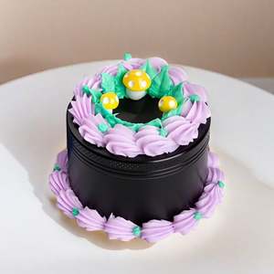 Molino de Hierbas con Forma de Pastel de Cumpleaños, 63 mm, 4 Capas, Molinillo de Hierbas de Zinc, Molinillo de Tabaco Creativo para el Hogar - Product Image 1