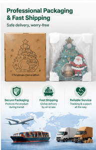 Caja de Regalo Navideña en Forma de Árbol Verde, Cartón Resistente, Ventana Transparente, Colores y Diseños Personalizados para Regalos de Navidad - Product Image 4