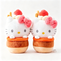 Boneka Plush Sanriootd Grosir 8 Inci Hello Anime Cat Boneka Hewan Lembut Empuk Mini Plush Untuk Mesin Cakar