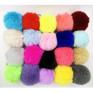Porte-clés avec <span class=keywords><strong>pompon</strong></span> <span class=keywords><strong>en</strong></span> fausse <span class=keywords><strong>fourrure</strong></span> de lapin, <span class=keywords><strong>pompon</strong></span> 5 pièces, 6cm, 8cm, 10cm, vente <span class=keywords><strong>en</strong></span> gros - Product Image 3