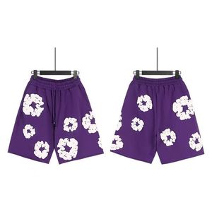 Pantaloncini in <span class=keywords><strong>denim</strong></span> stampati in cotone a maniche corte casual da <span class=keywords><strong>uomo</strong></span> con elastico in vita, ideali per il dropshipping di brand di moda. - Product Image 2