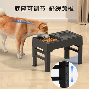 Tavolo Regolabile e Pieghevole per l'Alimentazione degli Animali Domestici con Ciotola per Alimentazione Lenta e Set di Ciotole in Acciaio Inossidabile per Cani e Gatti - Product Image 4
