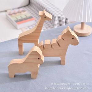 Figura de Pony de Madera, Diseño Minimalista de Madera Maciza, Decoración para el Hogar, Decoración para Sala de Estar, Paquete Individual, Estilo 1, Estilo 2, Estilo 3 - Product Image 3