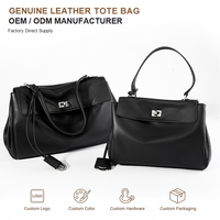Cuir Véritable Dames Fait Main Lisse Sac à Épaule Grand Sac Tote Quotidien Voyage Marque Privée Logo Personnalisé