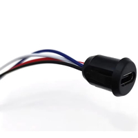 Connecteur USB-C 2 à 6 broches avec plaque de verrouillage à écrou, prise USB femelle étanche, port de charge haute intensité 2P
