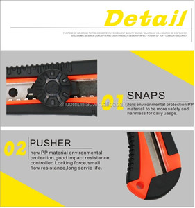 18 Mét Tự Động Tải Tiện Ích Cutter Knife Phổ Biến Set Tiện Ích Dao Snap Off Thay Đổi Nhanh Chóng 3 Cái Blades - Product Image 3