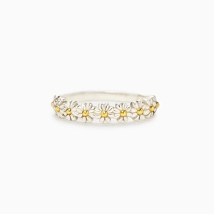 RFJEWEL Anello Margherita Placcato Oro 18K in Stile Coreano per Occasioni Speciali da Donna - Product Image 1