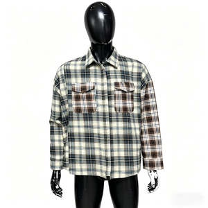 Camisas de Hombre a Cuadros, de Algodón, Manga Larga, Estilo Desgastado, Personalizadas y Modernas - Product Image 2