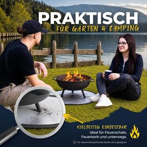 Hot Sale Fireproof Grill Mat with Ash Bag Heat Resistant BBQ Pad for Outdoor <b>Fire</b> <b>Pit</b> Lawn Patio Deck Floor Protection Foldable - Product Image 4