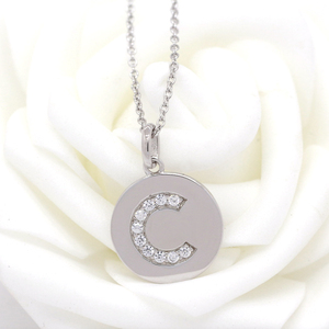 Eccellente moda 925 in argento Sterling CZ <span class=keywords><strong>lettera</strong></span> <span class=keywords><strong>C</strong></span> Set gioielli collane da donna - Product Image 3