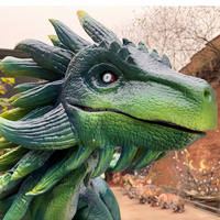 Marionnette de dragon réaliste à porter sur l'épaule, animatronique, contrôlée à la main, pour spectacles, fêtes et divertissements en parcs à thème