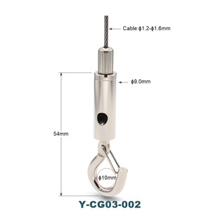 Éclairage de câble métallique autobloquant Accessoires de panneau insonorisé Kits de <span class=keywords><strong>suspension</strong></span> réglables en laiton Pince de câble réglable en cuivre - Product Image 5