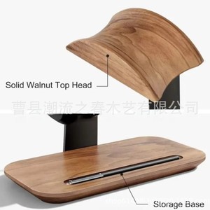 Cross-border wooden gaming <b>headset</b> <b>stand</b>, desktop <b>headset</b> display and storage rack, desktop <b>headset</b> holder - Product Image 3