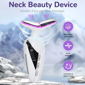 Dispositivo de Belleza <span class=keywords><strong>para</strong></span> Cuello y Rostro de 7 Colores, Masajeador Vibratorio <span class=keywords><strong>para</strong></span> Levantar el Cuello, Reductor de Doble Mentón y Línea V - Product Image 2
