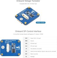 Modul tampilan LCD IPS 1.69 inci 262K warna kompatibel Arduino Raspberry Pi Pi Zero ESP32 240 280 antarmuka SPI