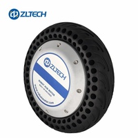 Moteur servo à moyeu de roue en caoutchouc ZLTECH 10 pouces 48V 800W 300kg de charge à arbre unique sans balais DC avec encodeur 4096 fils 75A pour AGV AMR