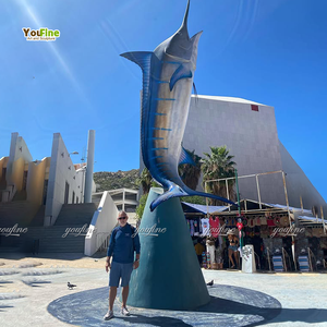 Escultura de Marlin de Bronce Metálico de Tamaño Real para Exteriores, Estatua de Animal Marino, Escultura de Pez Saltando, para Decoración de Jardín - Product Image 5