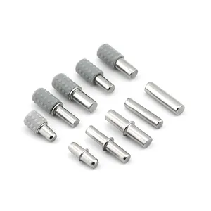 البلاستيك الجرف دعم كليب دبابيس أوتاد ملعقة معدنية شكل للأثاث وحدات مخفي الأبيض شفافة الرف دعم مع مسامير - Product Image 1