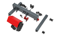 Palans électriques à câble de type européen à faible hauteur de levage, norme FEM, 3T, 5T, 10T, 20 tonnes pour pont roulant à poutre simple ou double