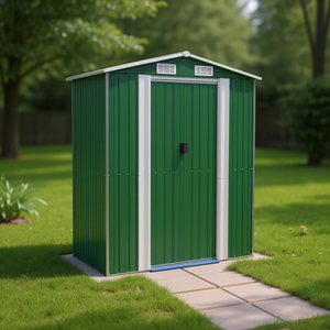 Caseta de Jardín de Acero Galvanizado 75.6x42.5x87.8 Pulgadas en Verde con 42.5 Pies Cuadrados de Espacio de Almacenamiento - Product Image 2