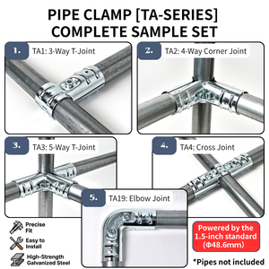 ชุดตัวอย่างคุณภาพเยี่ยมครบชุด ท่อเหล็กชุบสังกะสีสำหรับงานหนัก รุ่น TA ขนาด 1.5 นิ้ว 48.6 มม. - Product Image 2