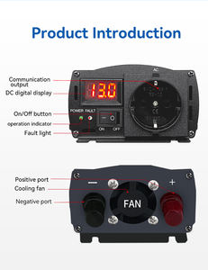 Inversor Monofásico de Alta Eficiencia YHTU de 1000 W, 12 V/24 V/220 V, para Uso Doméstico y en Automóviles, con Enchufe <span class=keywords><strong>Europeo</strong></span>, Onda Sinusoidal Pura - Product Image 5