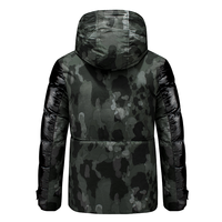 Veste matelassée épaisse pour homme, camouflage personnalisé, à capuche, imperméable, coupe-vent, respirante, écologique, garnissage en polyester fini