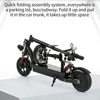 Mini Scooter Eléctrico con Asiento, Plegable y Portátil para Adultos, Marco de Acero de Alto Carbono, Solución Duradera para el Tráfico Urbano