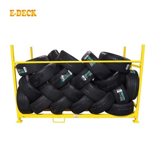 Xếp chồng lớn Hàn kim loại gấp xe tải lốp lốp lưu trữ <span class=keywords><strong>Pallet</strong></span> giá - Product Image 3