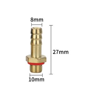 Conector de válvula solenoide M10x1 M14x1.5 40mm, conector recto de cobre para entrada de aire de soldadura - Product Image 3