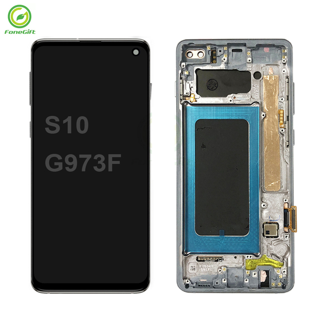 Original 6.1'' LCD Display for SAMSUNG Galaxy S10 G973 G973F SM-G973F/DS SM-G973U Lcd Display Touch Screen Digitizer Assembly