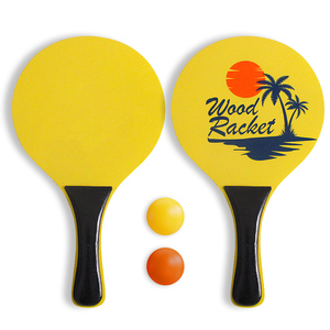 Bãi Biển Chuyên Nghiệp Vợt Tennis Cho Trẻ Em Và Người Lớn Bằng Gỗ Bãi Biển Mái Chèo Tennis Mái Chèo Trò Chơi Bãi Biển Vợt Set - Product Image 6