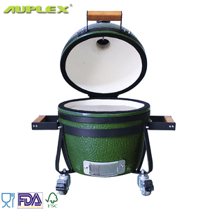 Barbecues Kamado en céramique AUPLEX Asadores Classic Green 14 pouces, pour le camping, le jardin, sans fumée, au charbon de bois. - Product Image 2