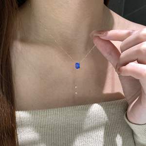 Collar Giratorio de Plata de Ley S925 con Diseño Chino, Estilo Nicho, Simple, Moderno y Personalizado con Cristal de Circonio - Product Image 3