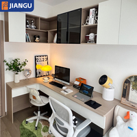 Bureau d'ordinateur mural intégré haut de gamme sur mesure pour toute la maison, bureau à domicile multifonctionnel