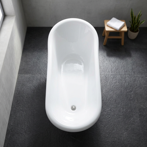 Bañera Japonesa Moderna Independiente VASCO, de Acrílico, Forma Ovalada, Capacidad de 30-39 Galones, Ecológica, Anti-Rayones, Reversible - Product Image 3
