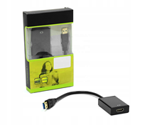 Adaptateur USB-A vers HD, mâle vers femelle, convertisseur vidéo Full HD 1080P, dongle pour ordinateur portable, ordinateur de bureau, moniteur, HDTV