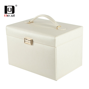 Sang Trọng Pu Da Đôi Mở Trung Quốc Tùy Chỉnh Đa Chức Năng Trang Sức Di Động Hộp Tổ Chức Lưu Trữ Trường Hợp Tủ Với <span class=keywords><strong>Clasp</strong></span> Kim Loại - Product Image 5