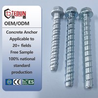 Ancres à vis en acier au carbone bimétallique réutilisables à haute résistance CE ETA, installation facile, pour béton, vis hexagonales, utilisation en béton
