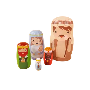 Custom Wholesale Handmade Crafts High Quality Home Decor Beautiful Nesting Dolls For Crafts And Gifts