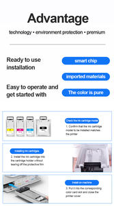 Sacs d'encre compatibles T9741-T9744 C869 avec puces pour Epson Workforce PRO WF-C869R Series C869RD3TWFC/C869RD3 - Product Image 3