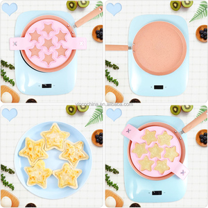 Üç renk kalp/yıldız/dairesel şekilli Flip ve aşçı silikon krep yapma kalıbı yapımcısı - Product Image 5