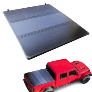 Accessoires de voiture d'usine couvercle de tonneau dur à trois volets pas d'installation de forage couvercle de tonneau à trois volets pour Dodge RAM2500