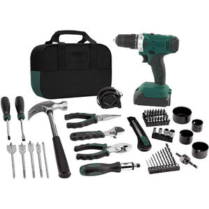 ชุดเครื่องมือสว่านไร้สาย Powerpro 68 ชิ้น พร้อมแบตเตอรี่ลิเธียมและกระเป๋าแบบนุ่ม สำหรับใช้ในครัวเรือน - Product Image 1